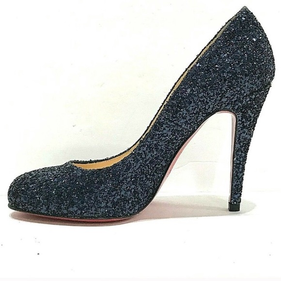 Christian Louboutin Shoes - Christian Louboutin Blue Glitter Heels